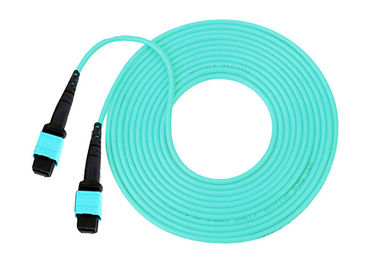 cor do Aqua da ligação em ponte da fibra ótica 24F, diâmetro do cabo de remendo 3mm da fibra multimodo