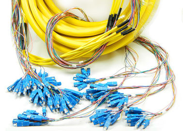 Multi conector do SC do SC dos núcleos do cabo de remendo 72 da fibra do único modo da finalidade