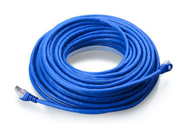 O cabo azul do ftp Cat6A, personalizado o comprimento 4 pares torceu o cabo protegido