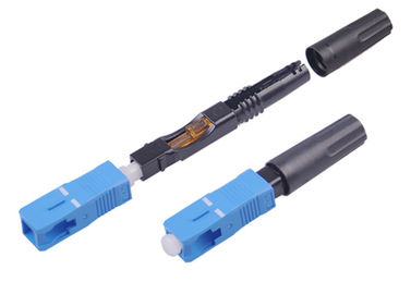 Tensão folheada azul da força 50N da cor 10N dos conectores da fibra ótica do SC/UPC
