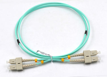 SC - cabo de remendo da fibra do duplex do SC, cabo do remendo da fibra ótica de 10GB OM3 3MM